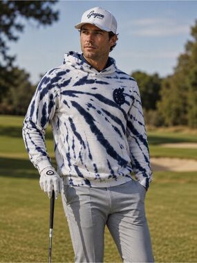 GREYSON Forbidden City Tie Dye Golf Casual Pullover Hoodie Sweatshirt
